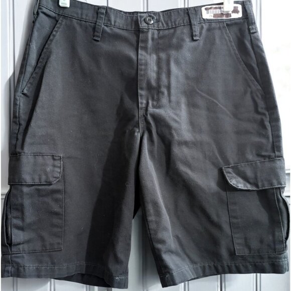 Red Kap Black Cargo Work Shorts 32" Waist Pockets Cotton/Polyester Blend Durable - Picture 1 of 13